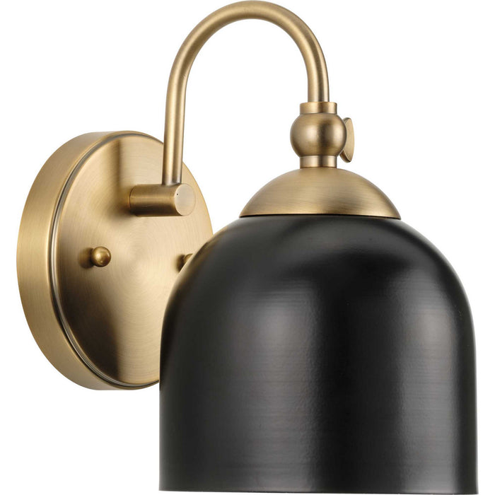 Progress Lighting P300381-163 One Light Bath Vanity, Vintage Brass