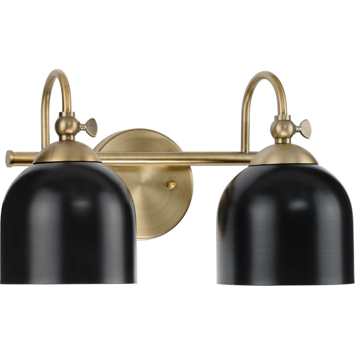 Progress Lighting P300382-163 Two Light Bath Vanity, Vintage Brass