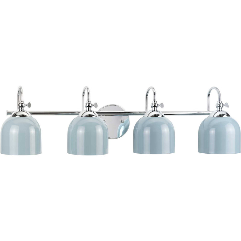 Progress Lighting P300384-015 Four Light Bath Vanity, Polished Chrome