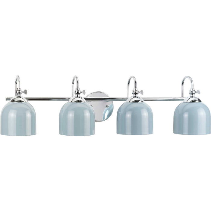 Progress Lighting P300384-015 Four Light Bath Vanity, Polished Chrome