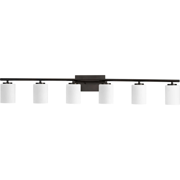 Progress Lighting P300385-020 Six Light Bath Vanity, Antique Bronze