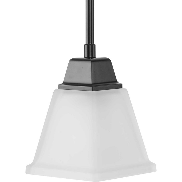 Progress Lighting P500125-31M One Light Pendant, Matte Black