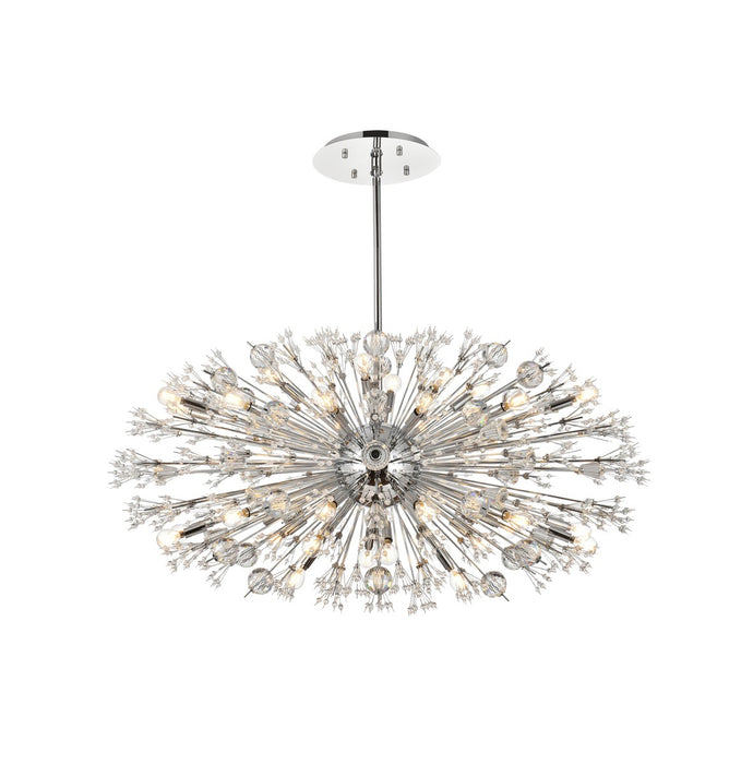 Elegant Lighting 2500D48C 38 Light Pendant, Chrome