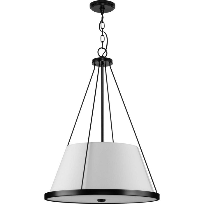 Progress Lighting P500357-31M Three Light Pendant, Matte Black