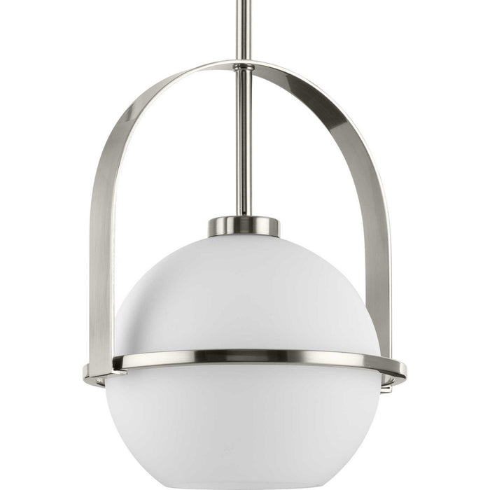 Progress Lighting P500358-009 One Light Pendant, Brushed Nickel