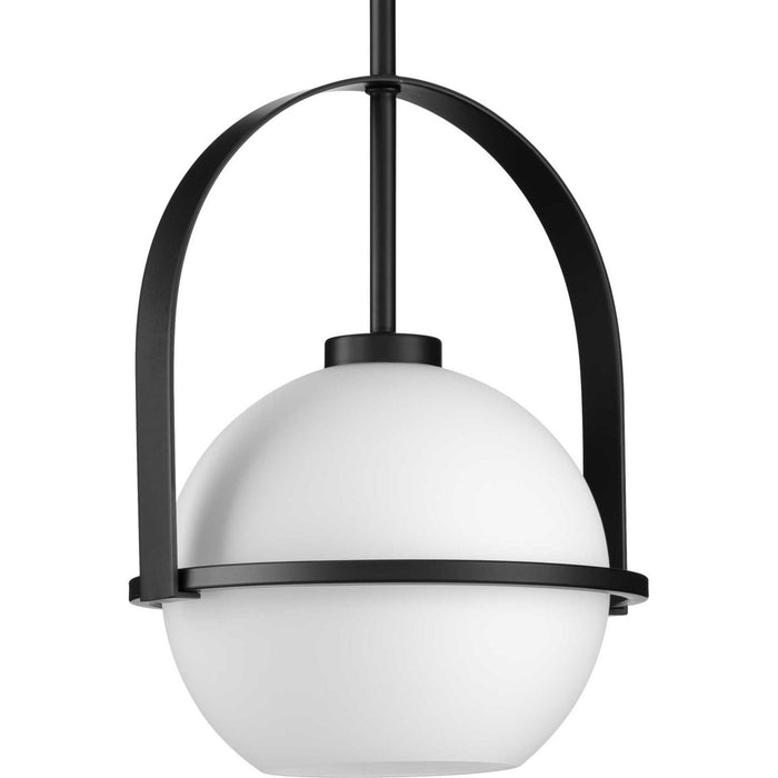 Progress Lighting P500358-31M One Light Pendant, Matte Black