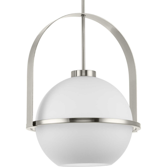 Progress Lighting P500359-009 One Light Pendant, Brushed Nickel