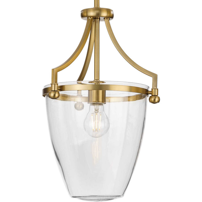 Progress Lighting P500360-109 One Light Pendant, Brushed Bronze