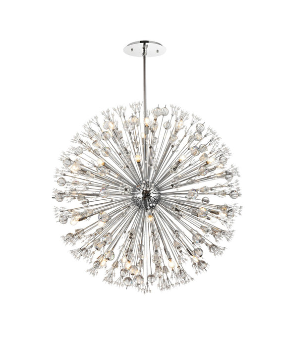 Elegant Lighting 2500D50C 34 Light Pendant, Chrome