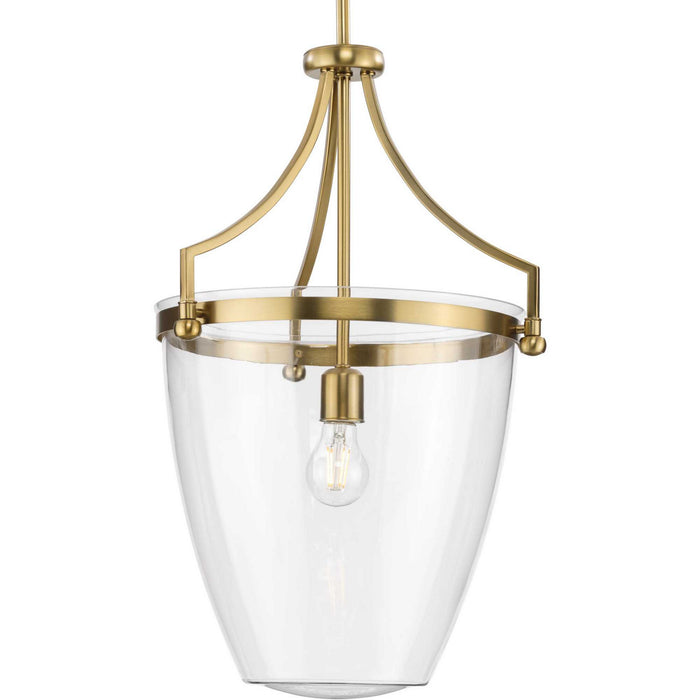 Progress Lighting P500361-109 One Light Pendant, Brushed Bronze