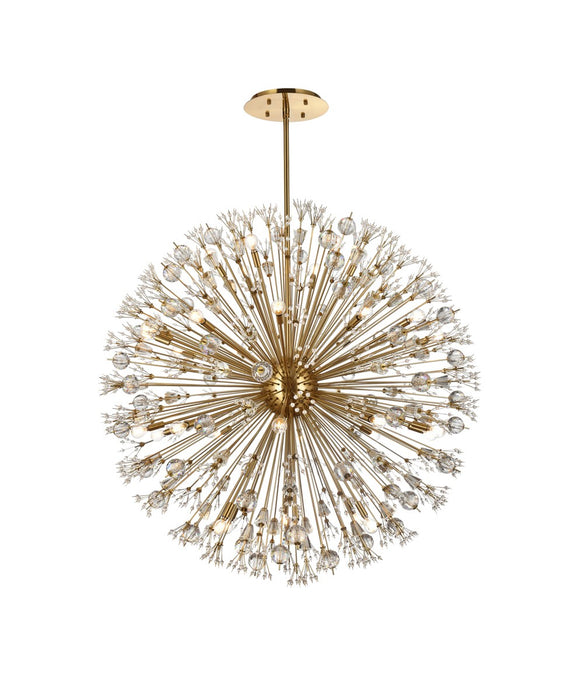 Elegant Lighting 2500D50SG 34 Light Pendant, Gold