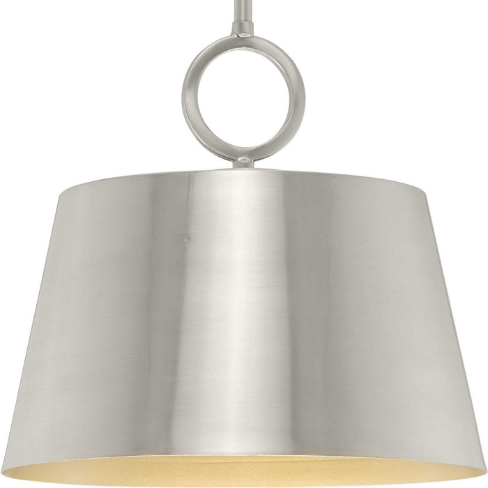 Progress Lighting P500367-009 One Light Pendant, Brushed Nickel