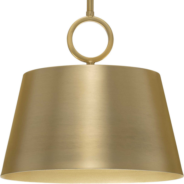Progress Lighting P500367-109 One Light Pendant, Brushed Bronze