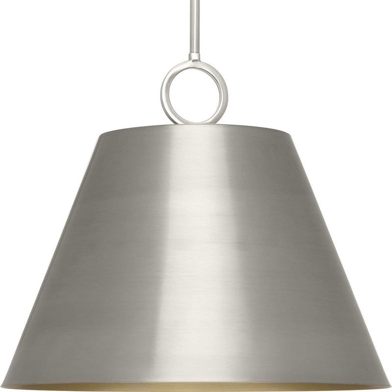 Progress Lighting P500368-009 Three Light Pendant, Brushed Nickel