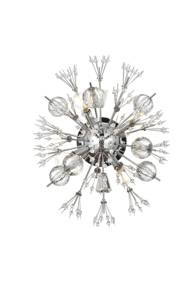 Elegant Lighting 2500W19C Four Light Wall Sconce, Chrome