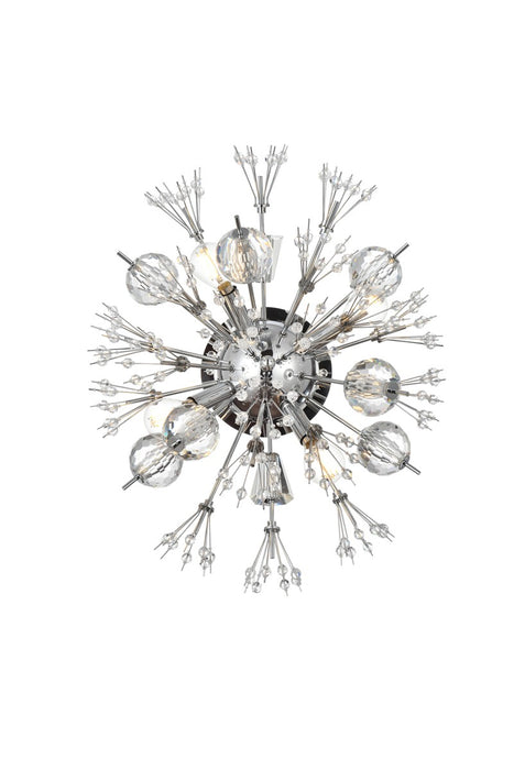 Elegant Lighting 2500W19C Four Light Wall Sconce, Chrome
