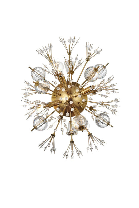 Elegant Lighting 2500W19SG Four Light Wall Sconce, Gold