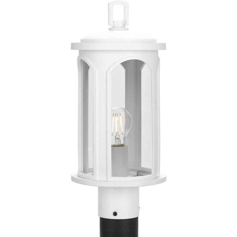Progress Lighting P540033-028 One Light Outdoor Post Mount, Satin White