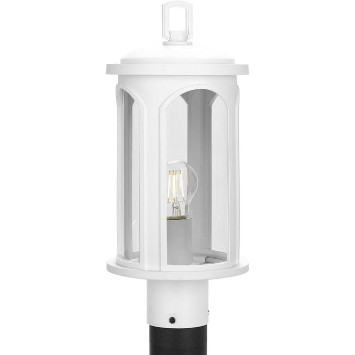 Progress Lighting P540033-028 One Light Outdoor Post Mount, Satin White