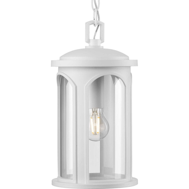 Progress Lighting P550050-028 One Light Outdoor Wall Lantern, Satin White