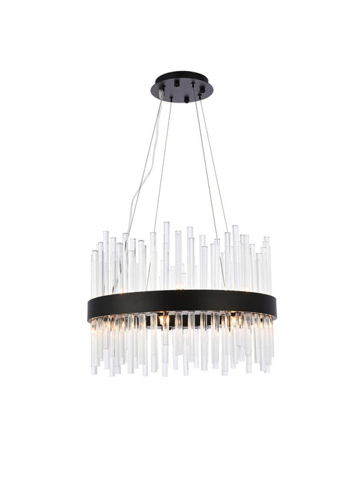 Elegant Lighting 3000D20BK 14 Light Pendant, Black