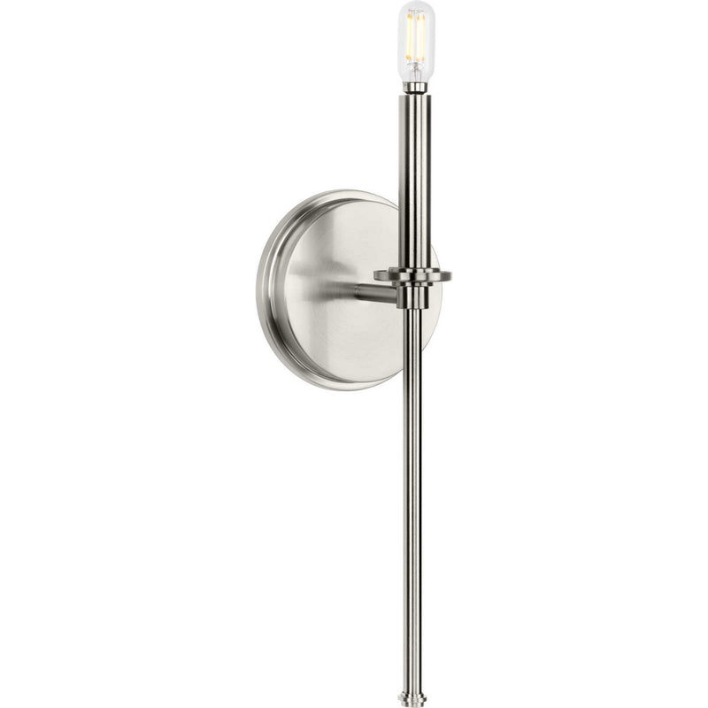 Progress Lighting P710106-009 One Light Wall Bracket, Brushed Nickel
