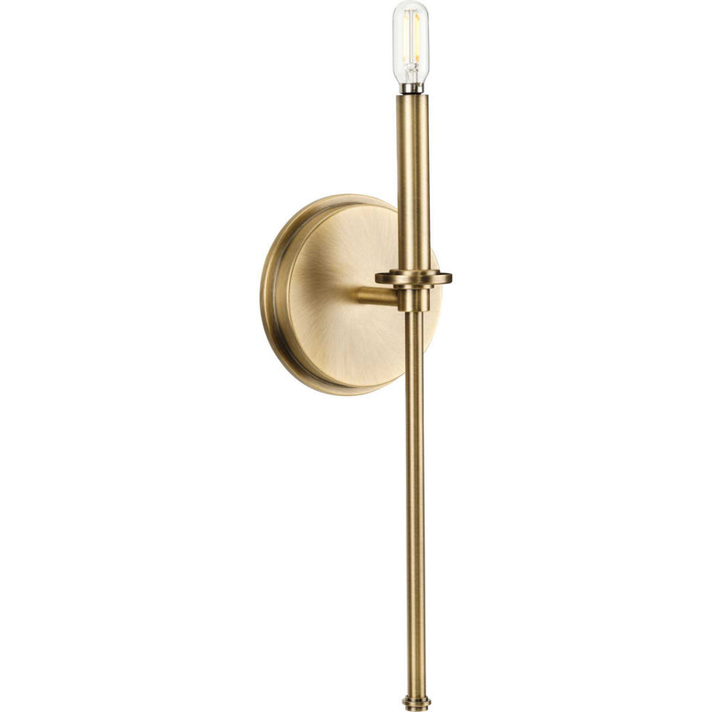 Progress Lighting P710106-163 One Light Wall Bracket, Vintage Brass