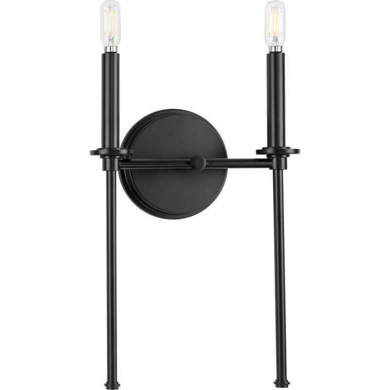 Progress Lighting P710107-31M Two Light Wall Bracket, Matte Black