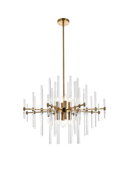 Elegant Lighting 2502D31SG Eight Light Pendant, Gold