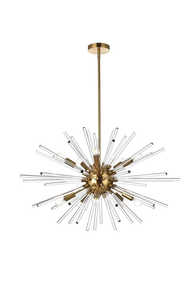 Elegant Lighting 2502D32SG Ten Light Pendant, Gold