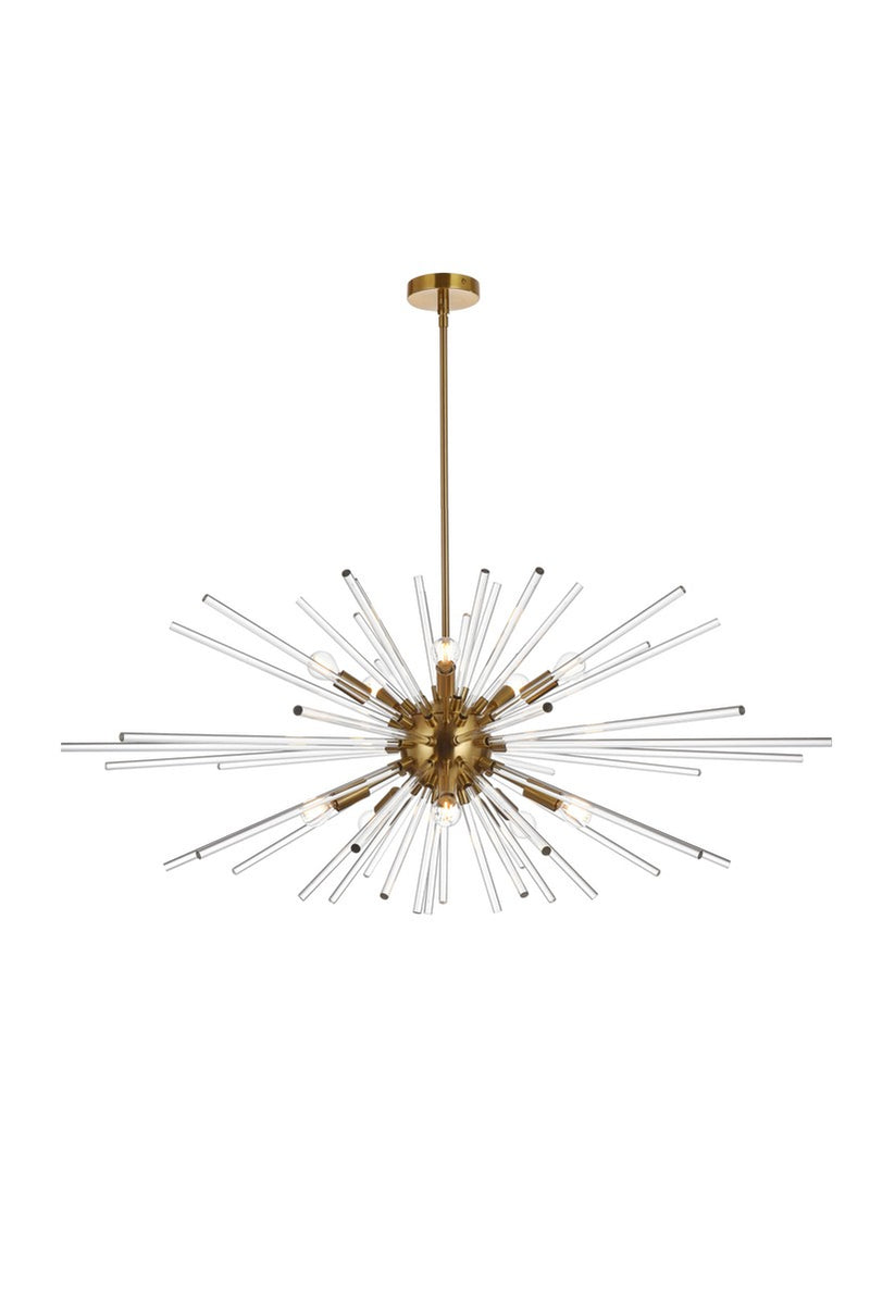 Elegant Lighting 2502D42SG Ten Light Pendant, Gold