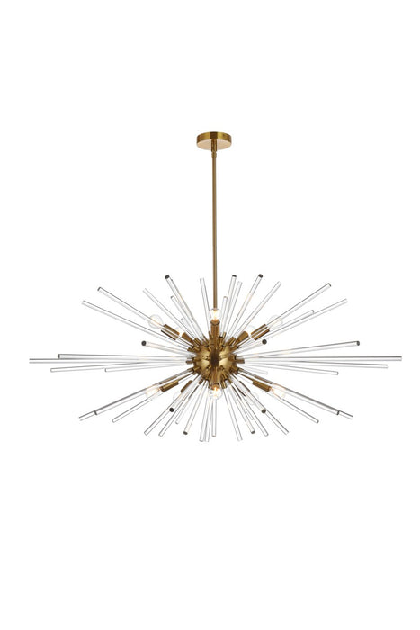 Elegant Lighting 2502D42SG Ten Light Pendant, Gold