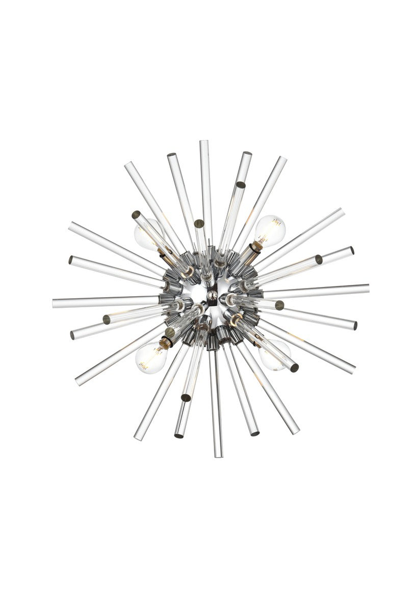 Elegant Lighting 2502W18C Four Light Wall Sconce, Chrome