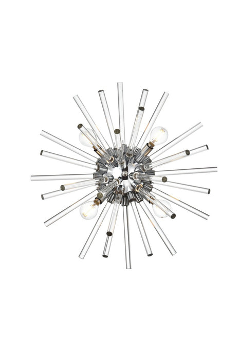 Elegant Lighting 2502W18C Four Light Wall Sconce, Chrome