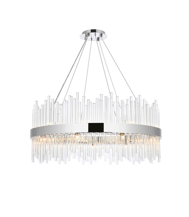 Elegant Lighting 3000D36C 20 Light Pendant, Chrome