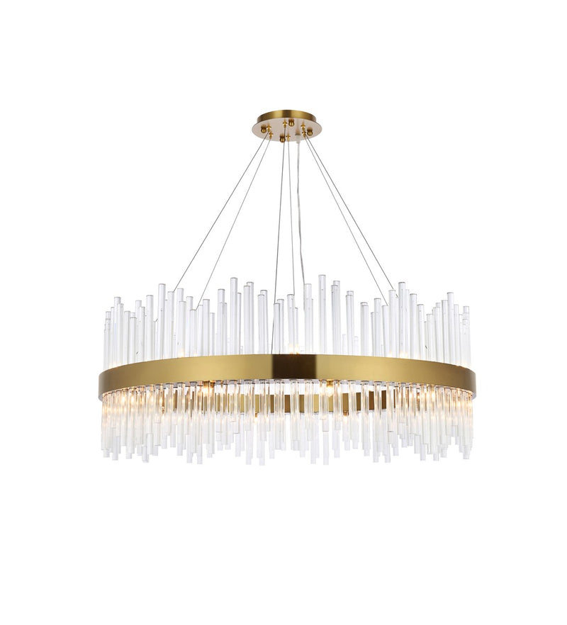 Elegant Lighting 3000D36SG 20 Light Pendant, Satin Gold