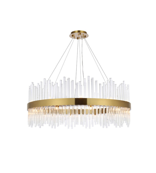 Elegant Lighting 3000D36SG 20 Light Pendant, Satin Gold