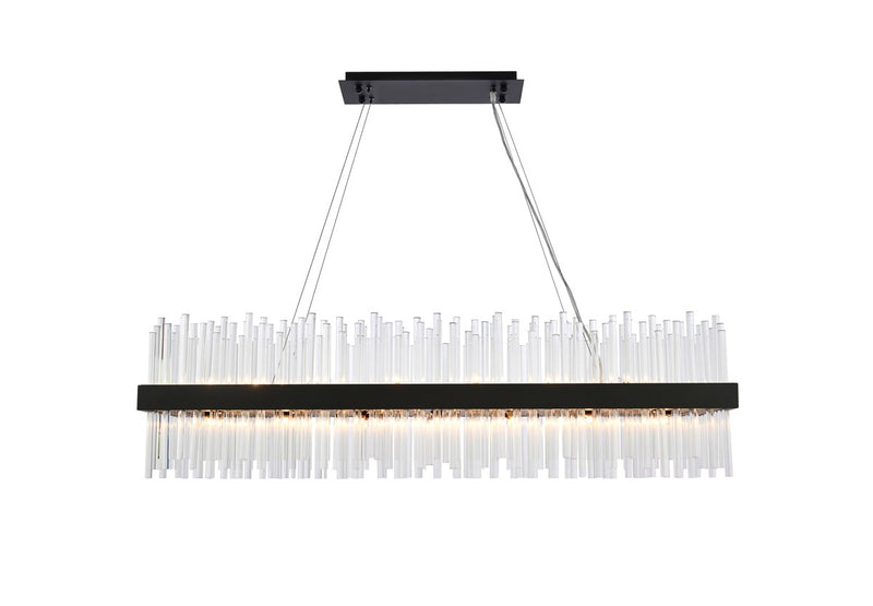 Elegant Lighting 3000G48BK 28 Light Chandelier, Black