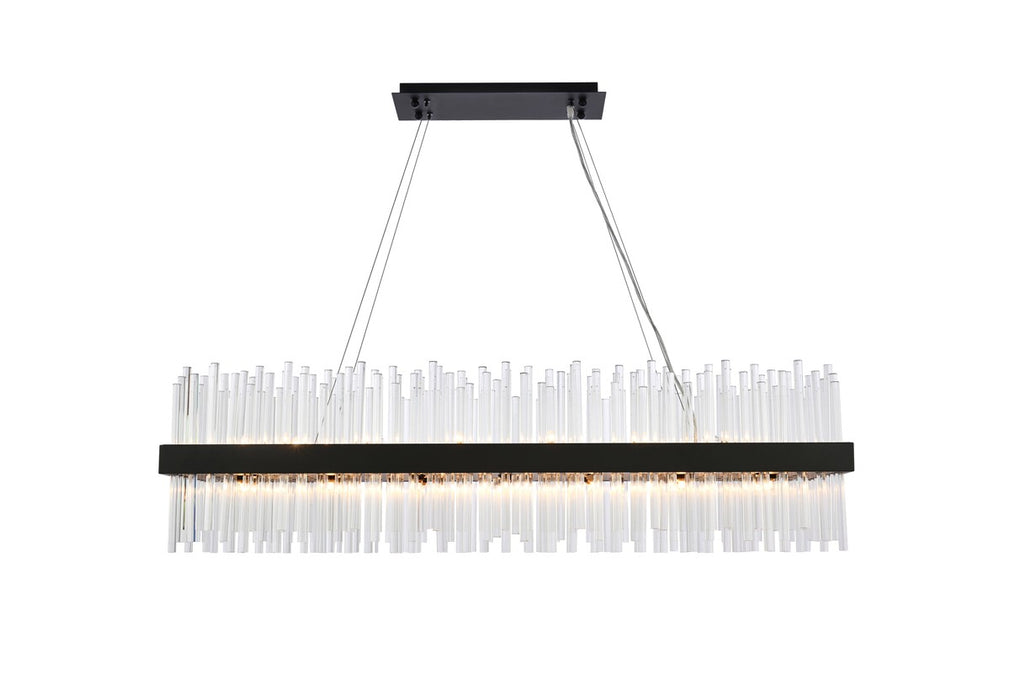 Elegant Lighting 3000G48BK 28 Light Chandelier, Black