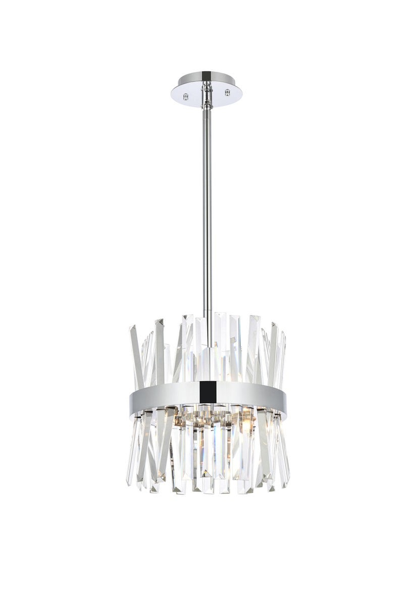 Elegant Lighting 6200D12C Six Light Pendant, Chrome