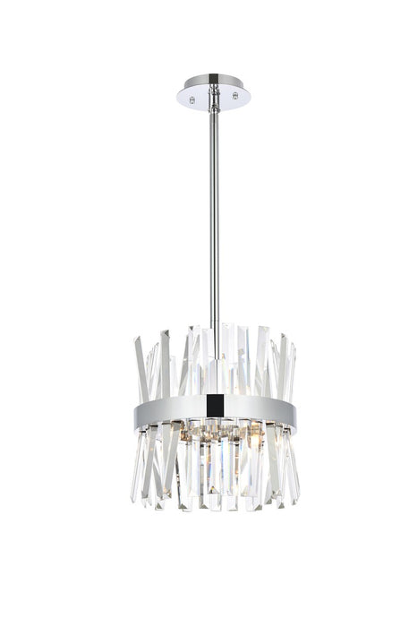 Elegant Lighting 6200D12C Six Light Pendant, Chrome