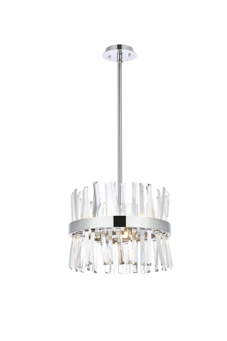 Elegant Lighting 6200D16C Eight Light Pendant, Chrome