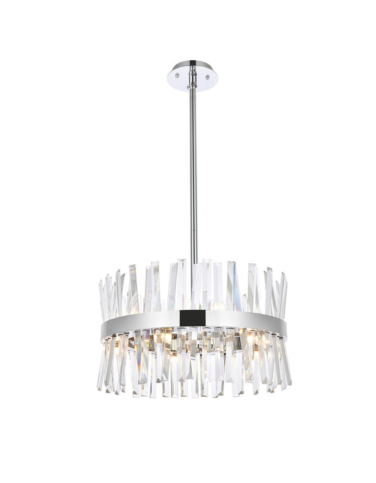 Elegant Lighting 6200D20C Ten Light Pendant, Chrome