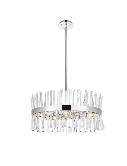 Elegant Lighting 6200D25C 14 Light Pendant, Chrome