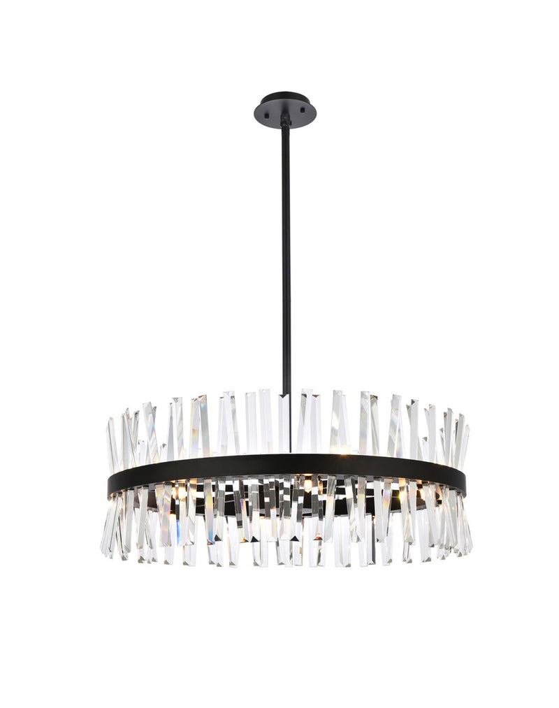 Elegant Lighting 6200D32BK 16 Light Chandelier, Black