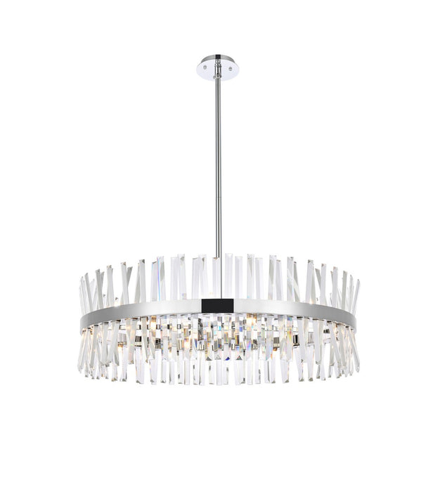 Elegant Lighting 6200D36C 16 Light Chandelier, Chrome