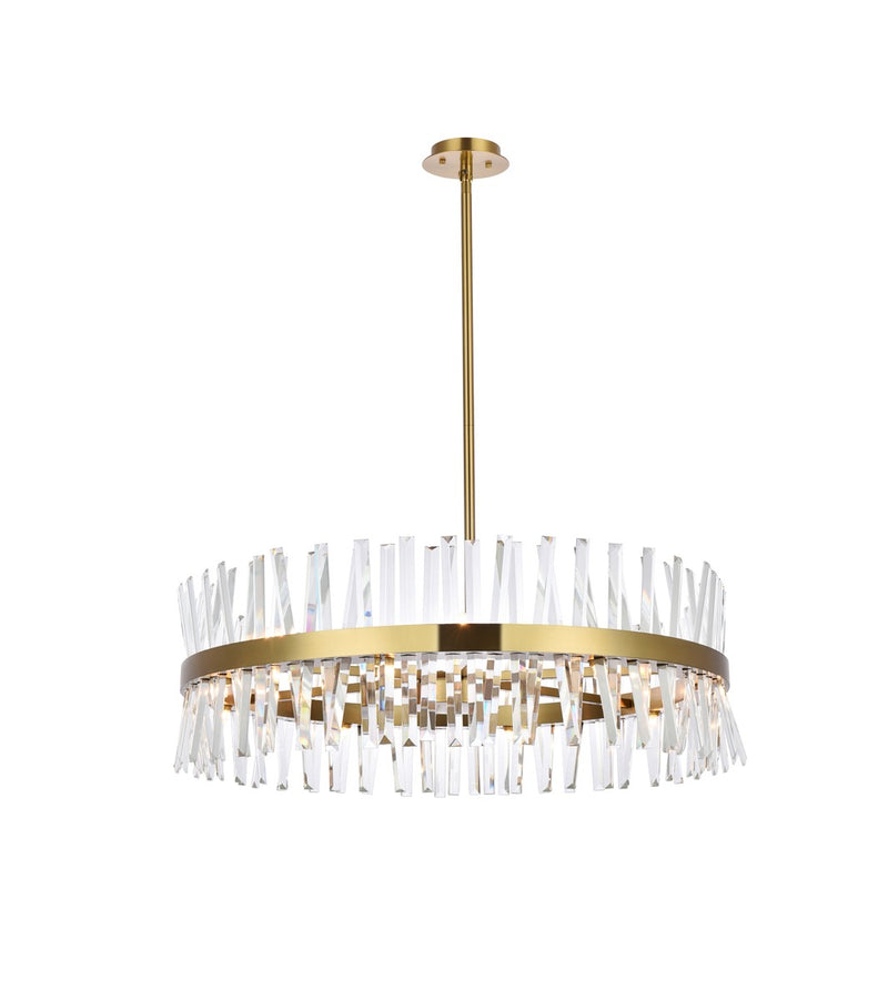 Elegant Lighting 6200D36SG 16 Light Chandelier, Satin Gold
