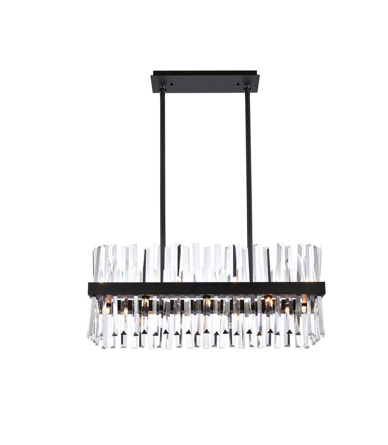 Elegant Lighting 6200G30BK 16 Light Chandelier, Black