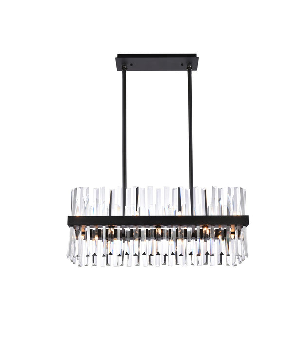 Elegant Lighting 6200G30BK 16 Light Chandelier, Black