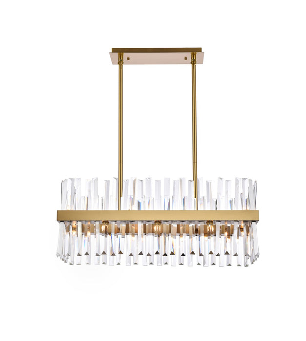 Elegant Lighting 6200G30SG 16 Light Chandelier, Satin Gold